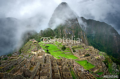 Machu Picchu Peruban. UNESCO Világörökség része (többrészes kép) - vászonkép, falikép otthonra és irodába