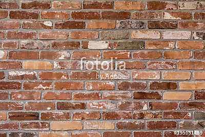 pattern of old red brick wall (többrészes kép) - vászonkép, falikép otthonra és irodába