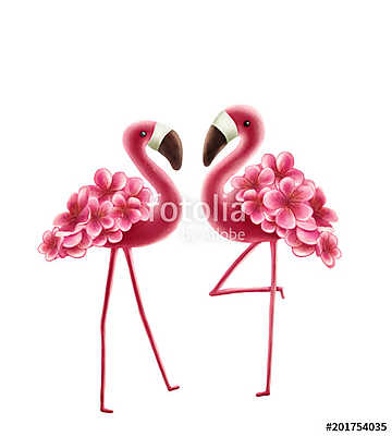 Flamingos (bögre) - vászonkép, falikép otthonra és irodába