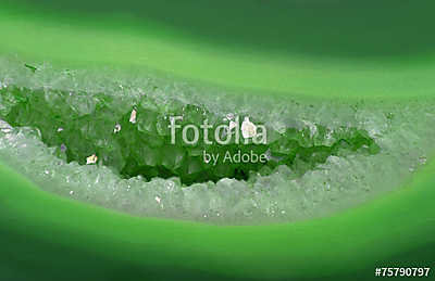 light crystals in green agate (keretezett kép) - vászonkép, falikép otthonra és irodába
