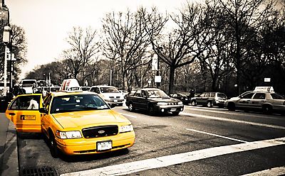 Sárga Taxi, New York (fotótapéta) - vászonkép, falikép otthonra és irodába