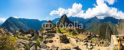 A titokzatos város panoráma - Machu Picchu, Peru, Dél-Amerika (többrészes kép) - vászonkép, falikép otthonra és irodába