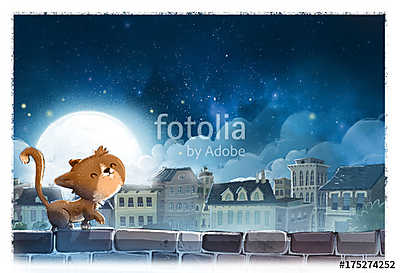 Cicus éjjeli kalandja (poszter) - vászonkép, falikép otthonra és irodába