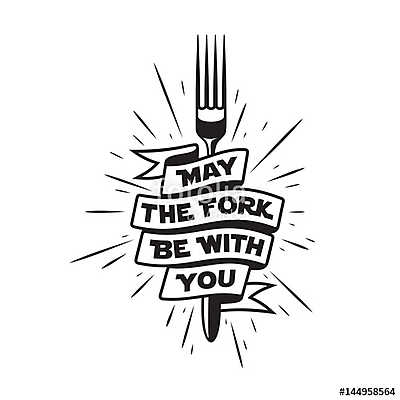 May the fork be with you kitchen and cooking related poster. Vec (poszter) - vászonkép, falikép otthonra és irodába