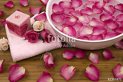 rose petals (keretezett kép) - vászonkép, falikép otthonra és irodába