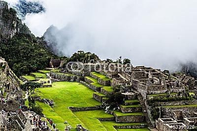 Machu Picchu, az ősi inka város Andoknál, Peru (bögre) - vászonkép, falikép otthonra és irodába