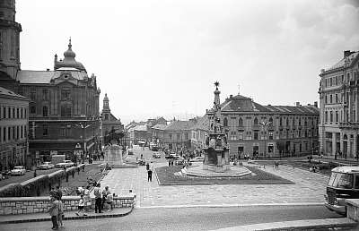 Pécs, Széchenyi tér (1963) (fotótapéta) - vászonkép, falikép otthonra és irodába