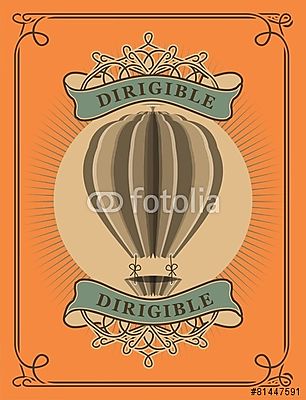 Hőlégballon vintage reklám (bögre) - vászonkép, falikép otthonra és irodába