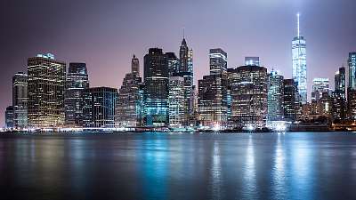 New York Skyline Manhattan (poszter) - vászonkép, falikép otthonra és irodába