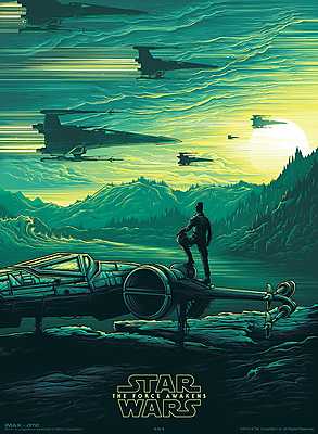 Star Wars - Ébredő Erő IMAX Poszter (Green) (többrészes kép) - vászonkép, falikép otthonra és irodába
