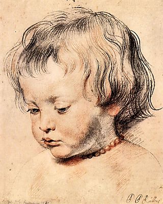 Rubens fia, Nicholas nyaklánccal - vászonkép, falikép otthonra és irodába