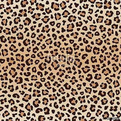 Seamless animal leopard pattern, vector (keretezett kép) - vászonkép, falikép otthonra és irodába
