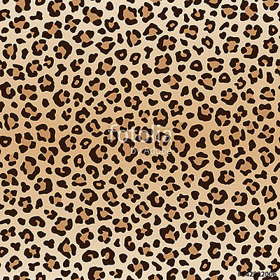 Seamless animal leopard pattern, vector (vászonkép óra) - vászonkép, falikép otthonra és irodába