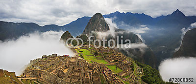 Machu Picchu, Peru, UNESCO Világörökség része. Az egyik az új S (poszter) - vászonkép, falikép otthonra és irodába