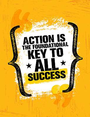 A cselekvés minden siker kulcsa.  (többrészes kép) - vászonkép, falikép otthonra és irodába