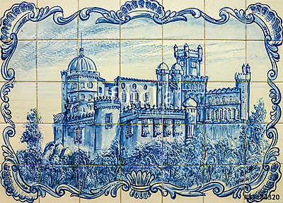 Pena National Palace in Sintra (Palacio Nacional da Pena), Portu (poszter) - vászonkép, falikép otthonra és irodába