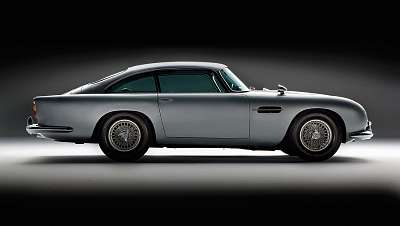 Aston Martin DB5, stúdió, oldalról (fotótapéta) - vászonkép, falikép otthonra és irodába