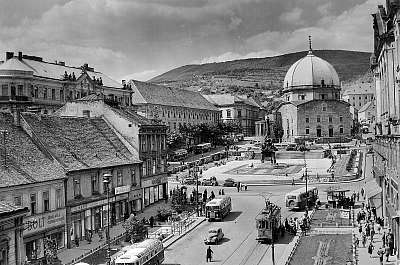 Pécs madártávlatból (1935) (poszter) - vászonkép, falikép otthonra és irodába