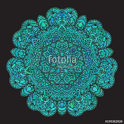 Hand drawn decorative mandala (fotótapéta) - vászonkép, falikép otthonra és irodába