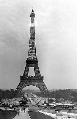 Az Eiffel-torony 1930-ban (vászonkép óra) - vászonkép, falikép otthonra és irodába