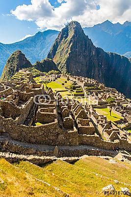 Rejtélyes város - Machu Picchu, Peru, Dél-Amerika. (többrészes kép) - vászonkép, falikép otthonra és irodába