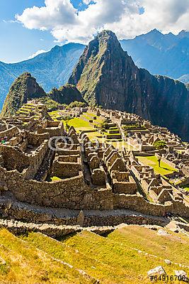 Rejtélyes város - Machu Picchu, Peru, Dél-Amerika. (keretezett kép) - vászonkép, falikép otthonra és irodába