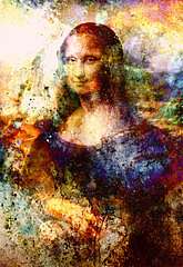 La Gioconda Mona Lisa - remake (keretezett kép) - vászonkép, falikép otthonra és irodába