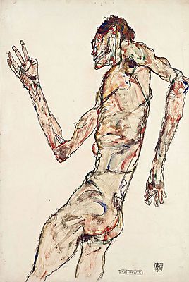 Egon Schiele:  (id: 3079) többrészes vászonkép