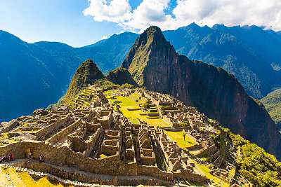 Rejtélyes város - Machu Picchu, Peru, Dél-Amerika. (keretezett kép) - vászonkép, falikép otthonra és irodába