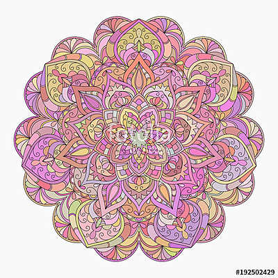 Hand drawn decorative mandala (többrészes kép) - vászonkép, falikép otthonra és irodába