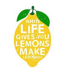 When Life gives you lemons make lemonade (keretezett kép) - vászonkép, falikép otthonra és irodába
