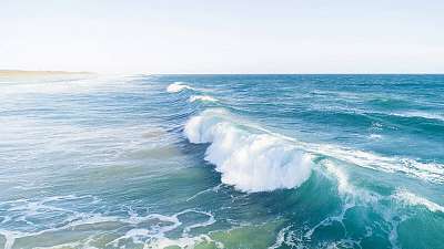 Aerial View of Waves and Beach Along Great Ocean Road Australia (többrészes kép) - vászonkép, falikép otthonra és irodába