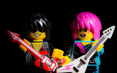 LEGO Characters - Rock banda (keretezett kép) - vászonkép, falikép otthonra és irodába