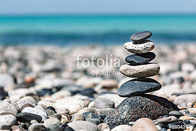 Zen balanced stones stack (fotótapéta) - vászonkép, falikép otthonra és irodába