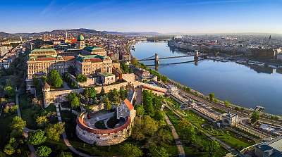 Budapesti panoráma a Budai-vár ral (fotótapéta) - vászonkép, falikép otthonra és irodába