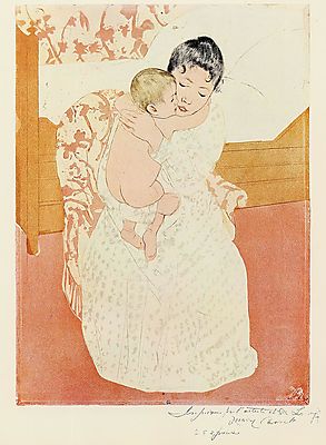 Anyai gyengédség (többrészes kép) - vászonkép, falikép otthonra és irodába