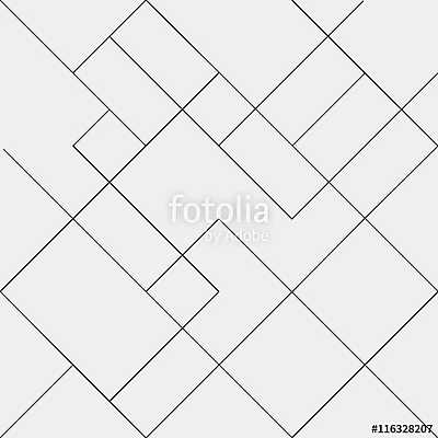 Geometric simple black and white minimalistic pattern, diagonal  (többrészes kép) - vászonkép, falikép otthonra és irodába