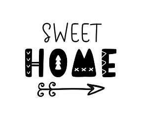 Sweet Home - Édes otthon (keretezett kép) - vászonkép, falikép otthonra és irodába