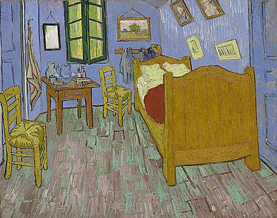 Van Gogh hálószobája Arles-ban - verzió 3. - 2. színváltozat (többrészes kép) - vászonkép, falikép otthonra és irodába