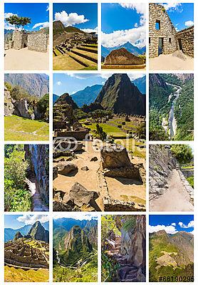 Rejtélyes város - Machu Picchu, Peru, Dél-Amerika. (keretezett kép) - vászonkép, falikép otthonra és irodába