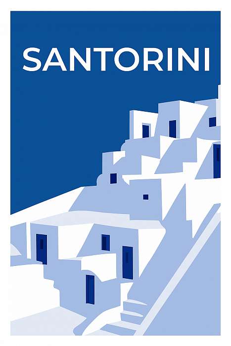 Santorini minimal poszter sorozat 1-3, 
