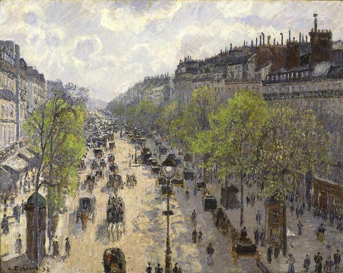 A Montmartre sugárút tavasszal, Camille Pissarro