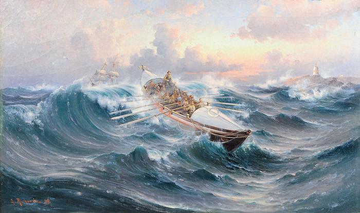 Csónak a tengeren, Ludvig Richarde
