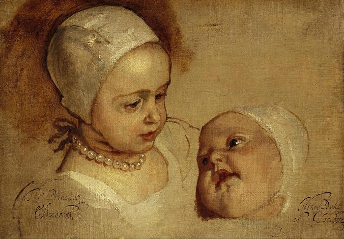 Elizabeth hercegnő és Anna hercegnő, I. Károly lánya, Anthony van Dyck 
