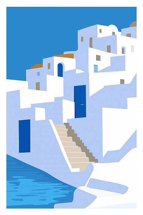 Santorini minimal poszter sorozat 1-4, Santorini minimal poszter sorozat 1-4,