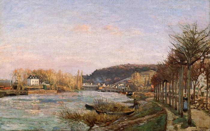 Szajna-part Bougival-nál, Camille Pissarro