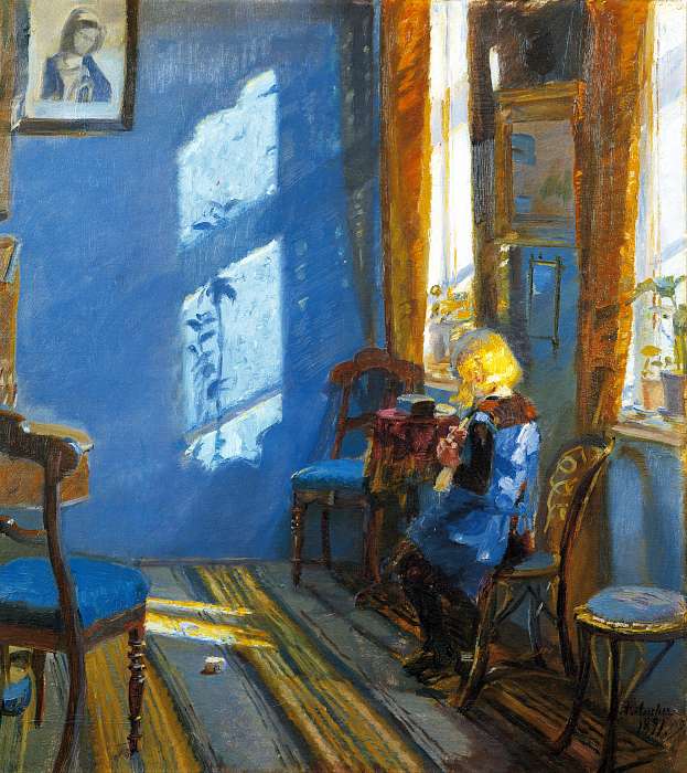 Napsütötte kék szoba, Anna Ancher