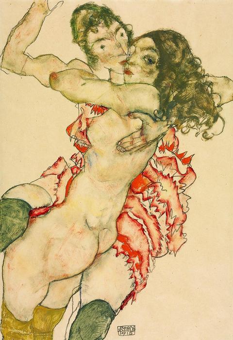 Ölelkező nők, Egon Schiele