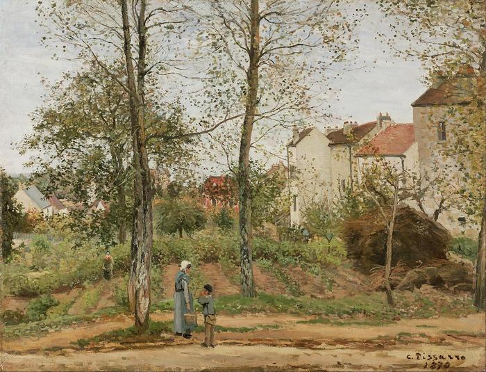 Ház Bougival-ban, ősszel, Camille Pissarro