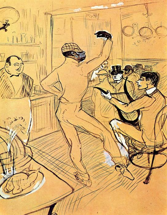 Néger tánc Achille bárjában, Henri de Toulouse Lautrec